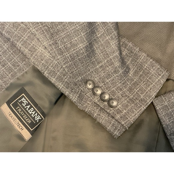 JOS.A. Bank‎ Traveler Tech Blazer Sport Coat Plaid Checkered Pattern - Picture 1 of 7